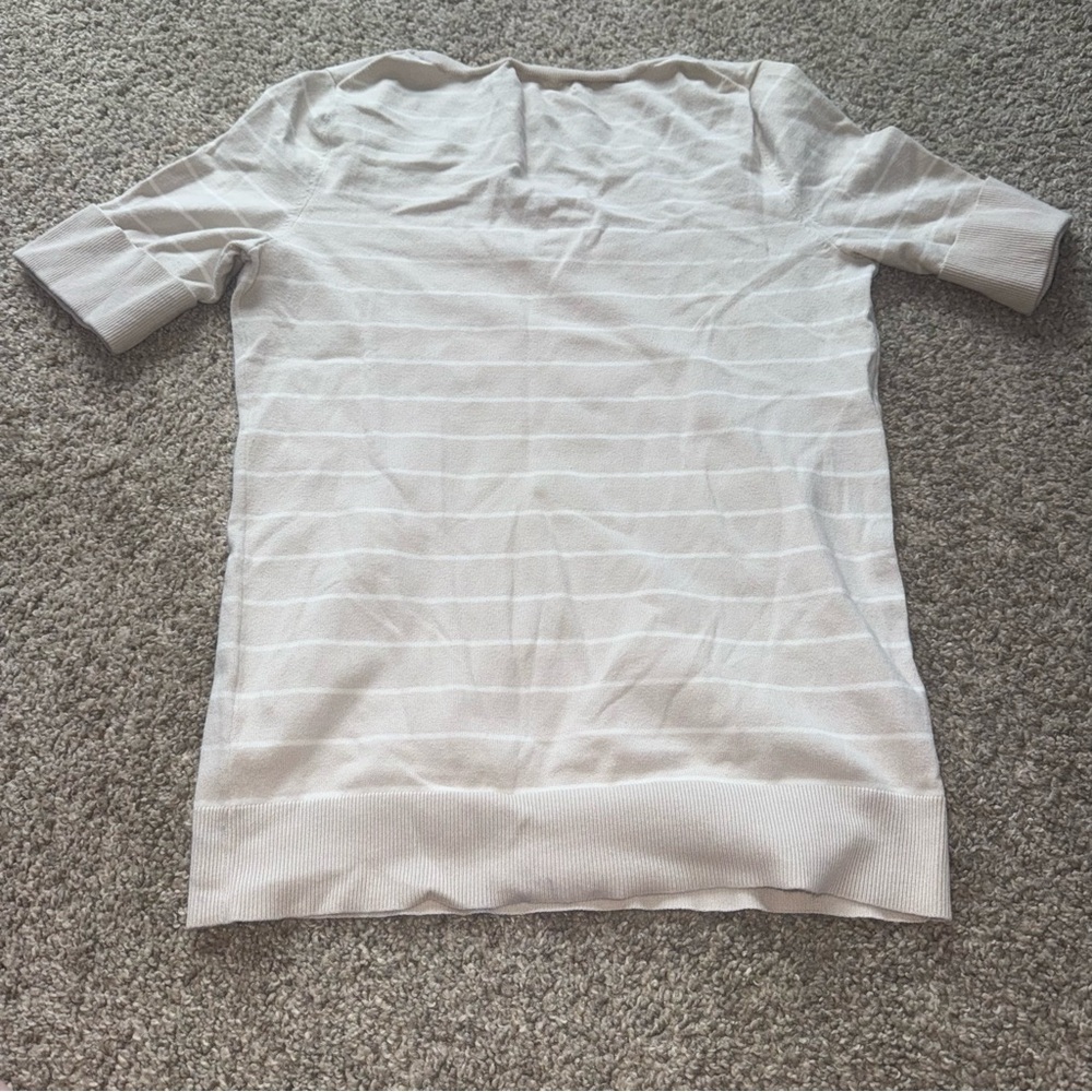 Banana Republic - Beige Striped Top - Small - Picture 6 of 7